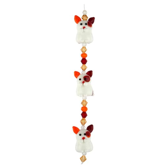 Lampwork Glass Calico Cat Beads by Bead Landing™